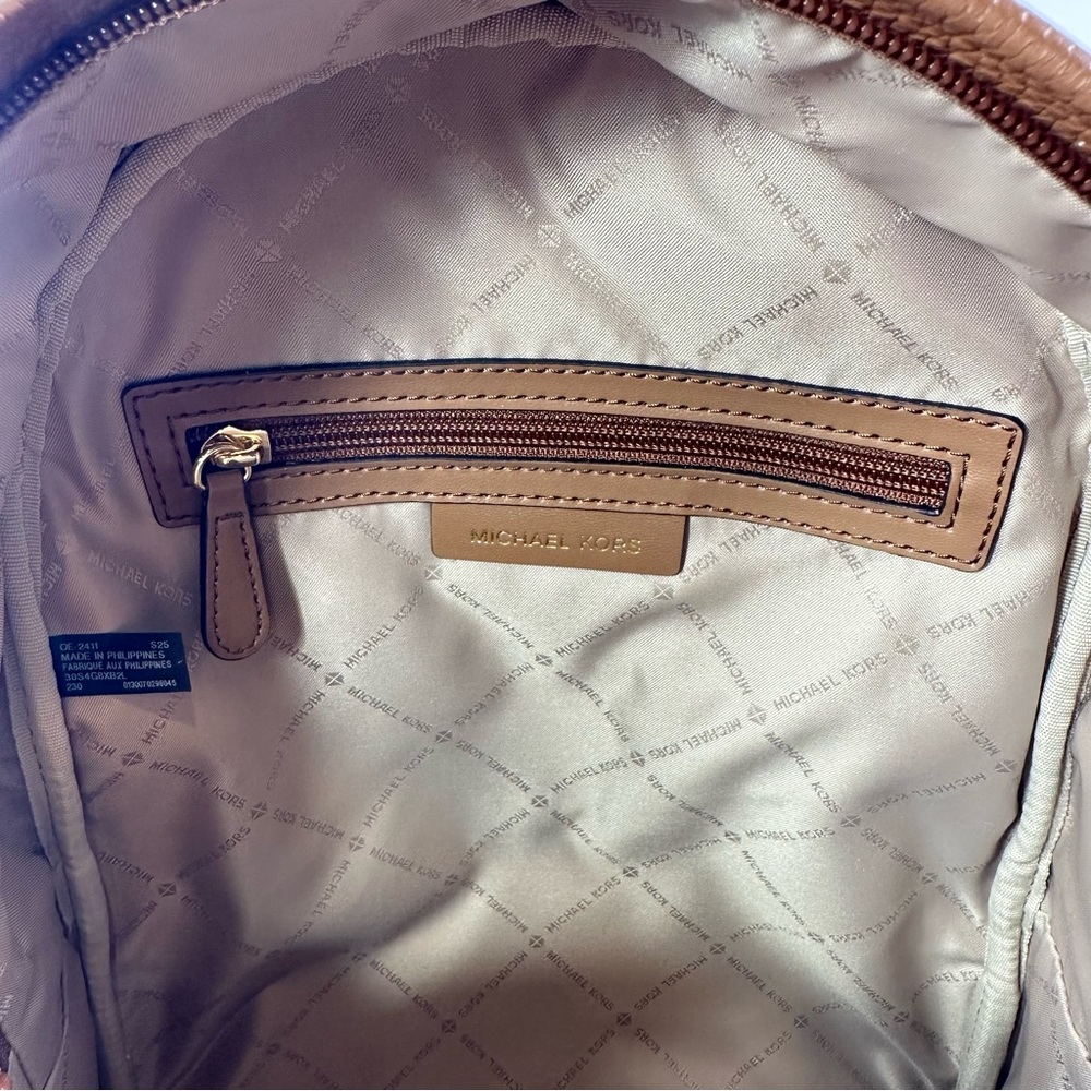 NEW Women’s MICHAEL Michael Kors Bex Medium Leather Backpack Brown - Picture 13 of 14